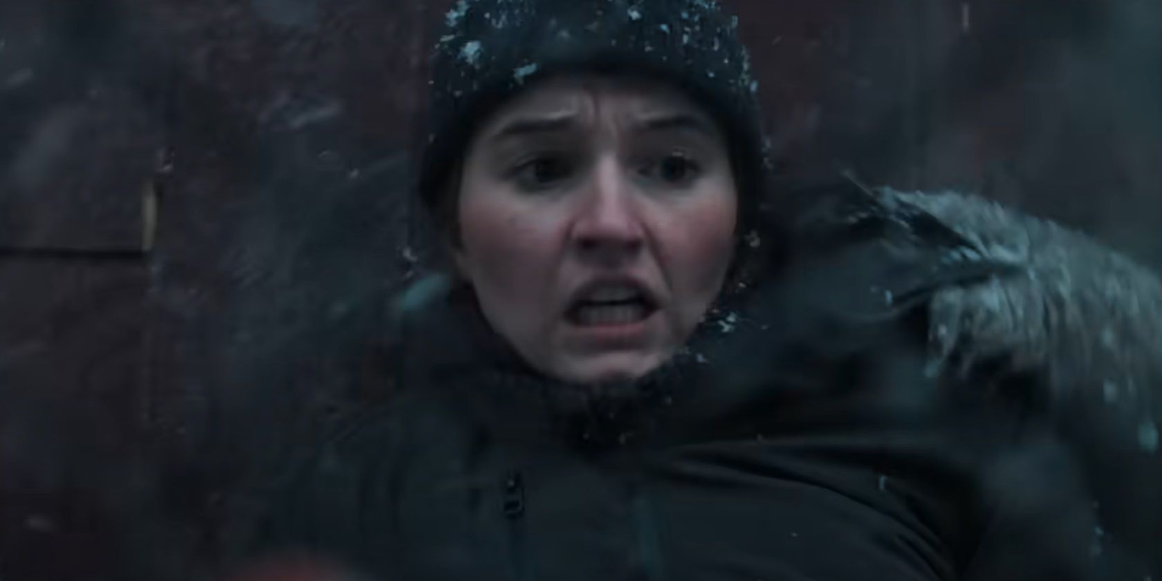 Abby looking distressed in The Last of Us
