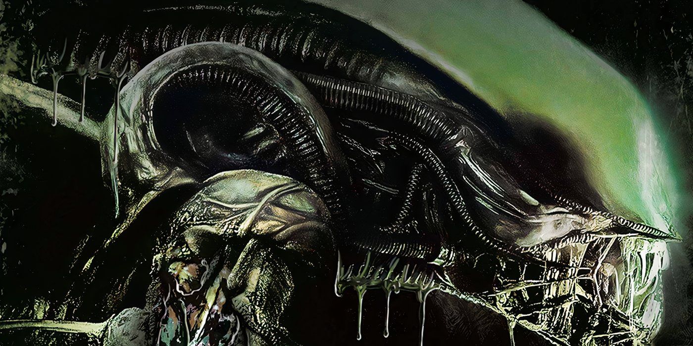 An alien Xenomorph with tumors on his body.