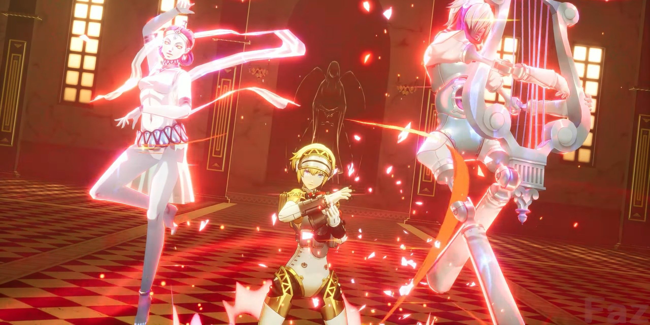 Aigis naudoja Theurgy Attack į „Persona 3 Reload“.