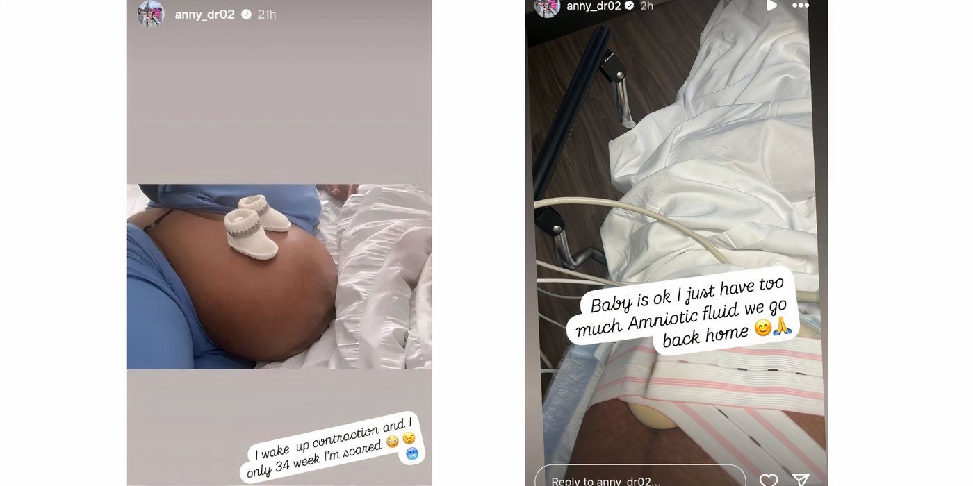 Anny Francisco in 90 Day Fiance photos of pregnant belly in hospital