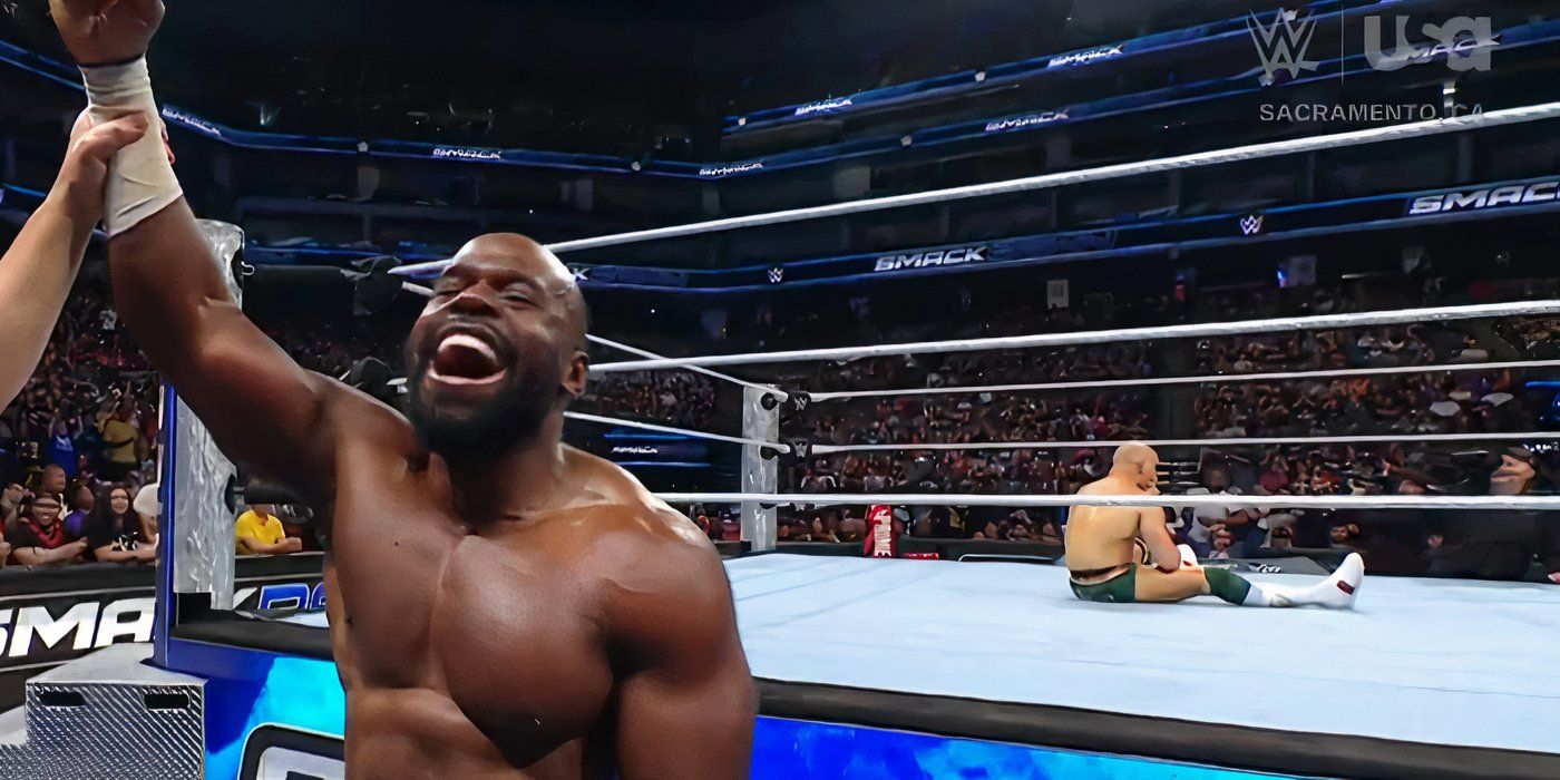 Apollo Crews defeats Giovanni Vici on SmackDown