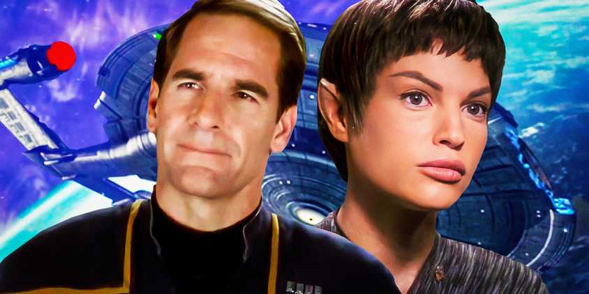 Captain Jonathan Archer and T'Pol in Star Trek: Enterprise
