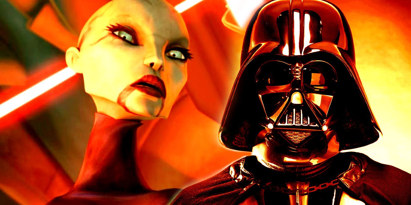 Asajj Ventress and Darth Vader from Star Wars