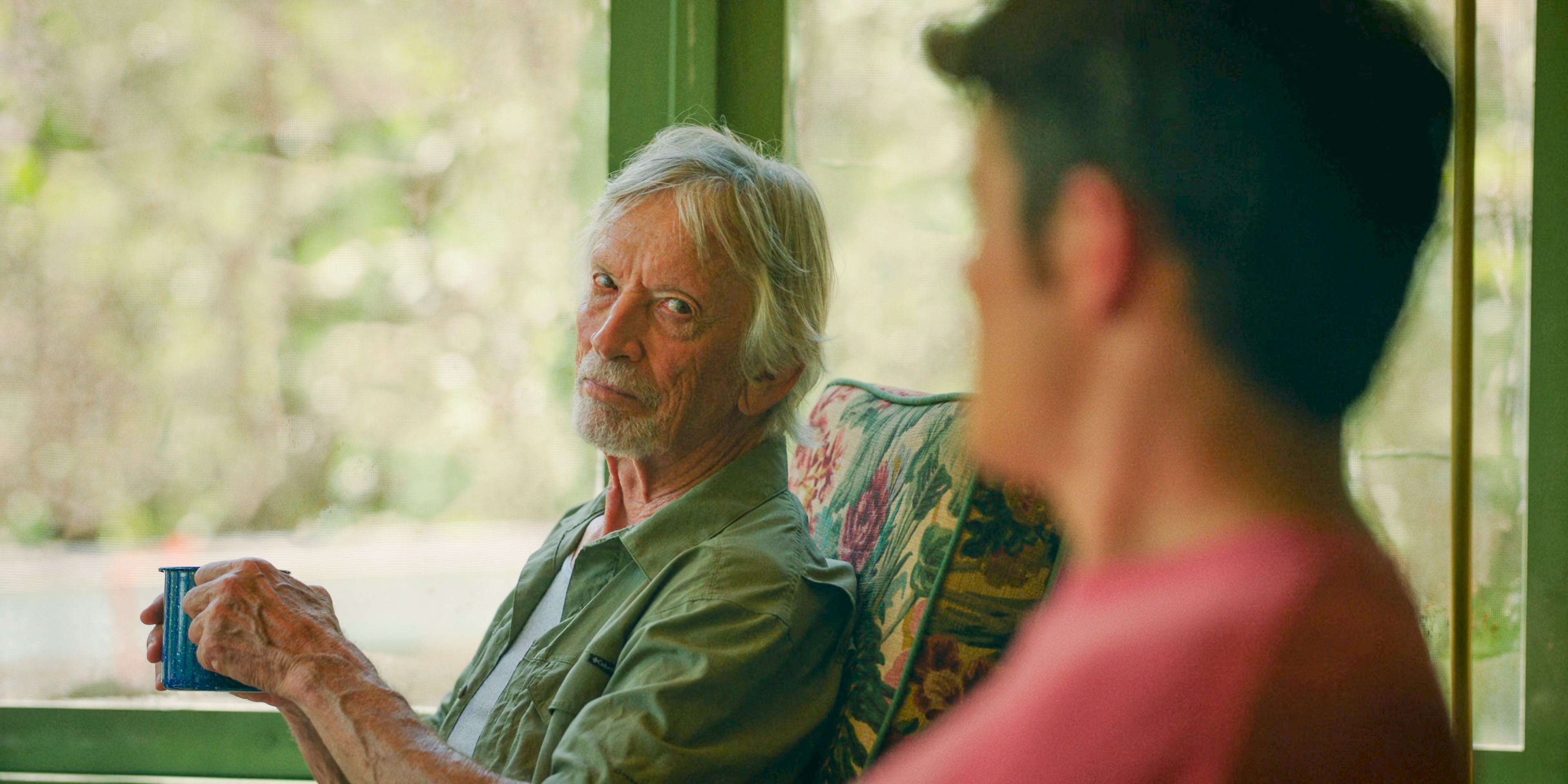 Jim (Scott Glenn), Yancy's father, talking with Cody in Bad Monkey Season 1 Episode 7