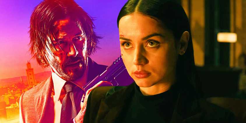Keanu Reeves in John Wick: Chapter 3 - Parabellum and Ana de Armas in Ballerina