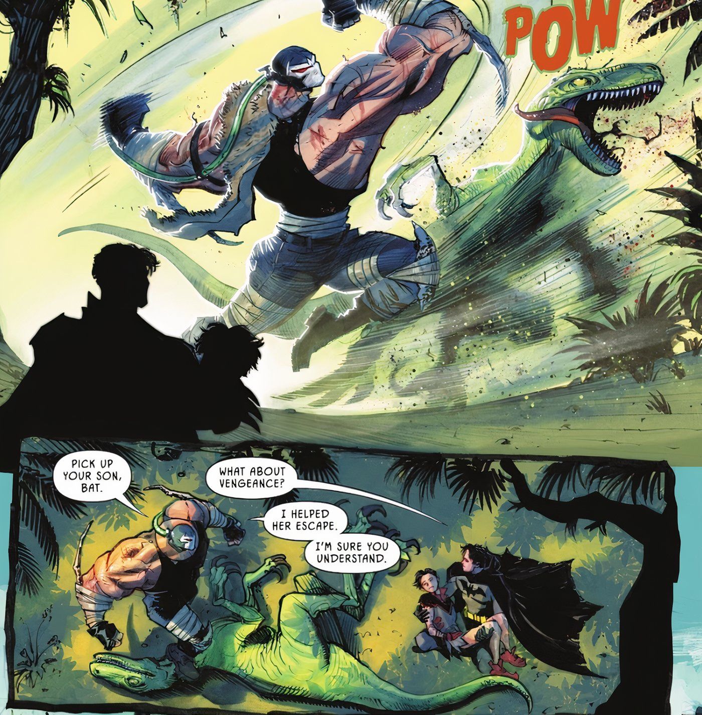 Batman y Robin #13 Bane salva a Bruce y Damian 