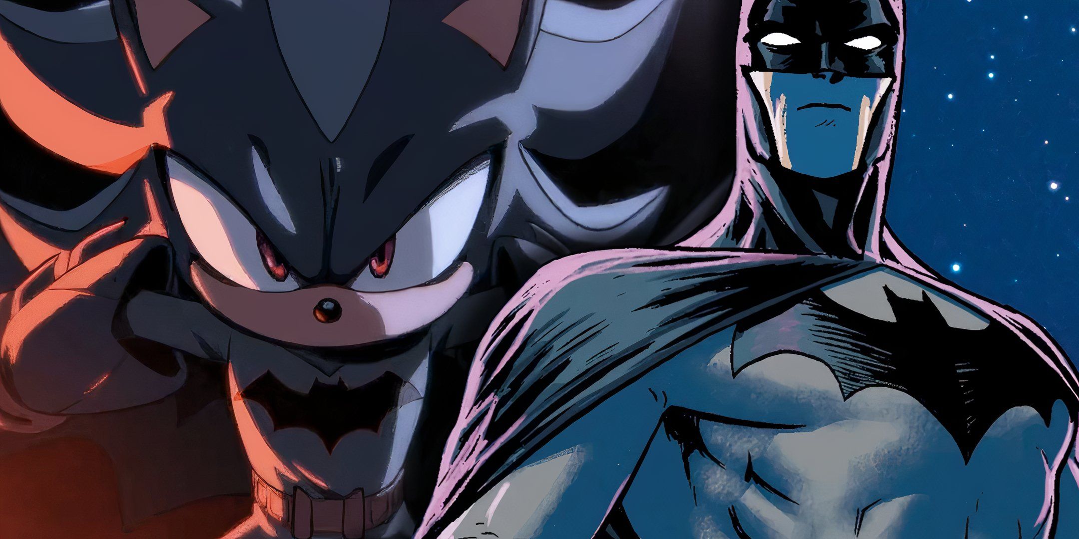 Batman y Shadow vestidos como el Caballero Oscuro de DC