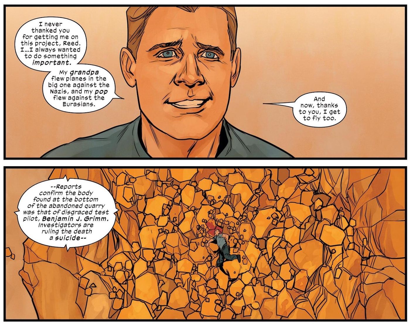 Ben Grimm morre em sua nova origem final