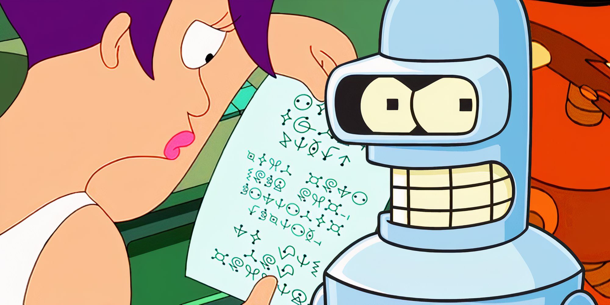 Futurama puede haber revelado de dónde vino el lenguaje secreto de 25 años del programa