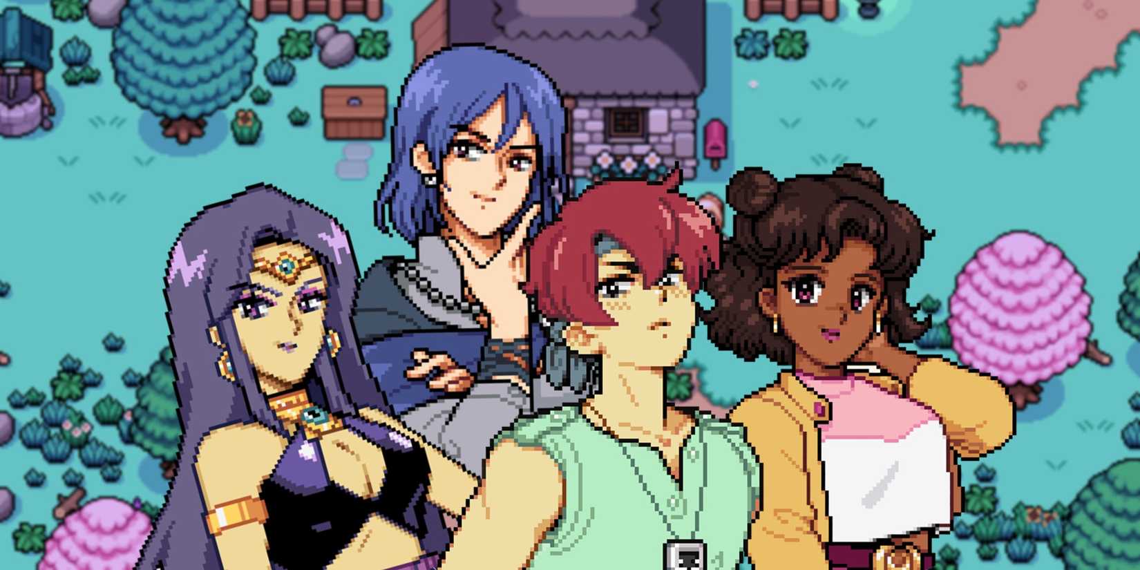 Juniper, Balor, March, and Reina in Fields of Mistria