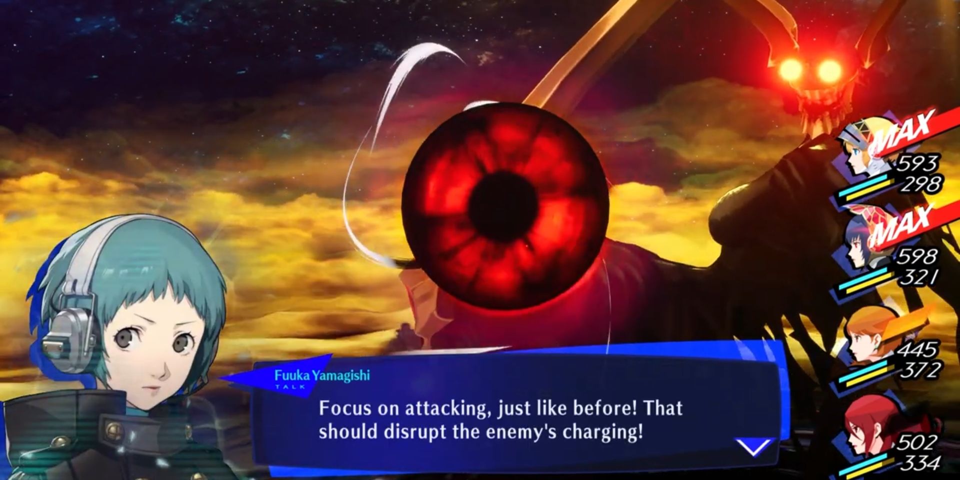 Fuuka comes up with the best Strategy to beat Erebus in Persona 3 Reload: Episode Aigis DLC