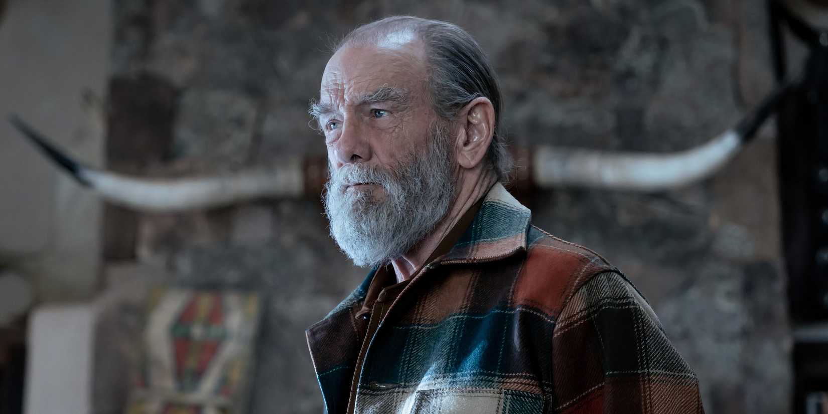 BJ Vines in a flannel in Dark Winds