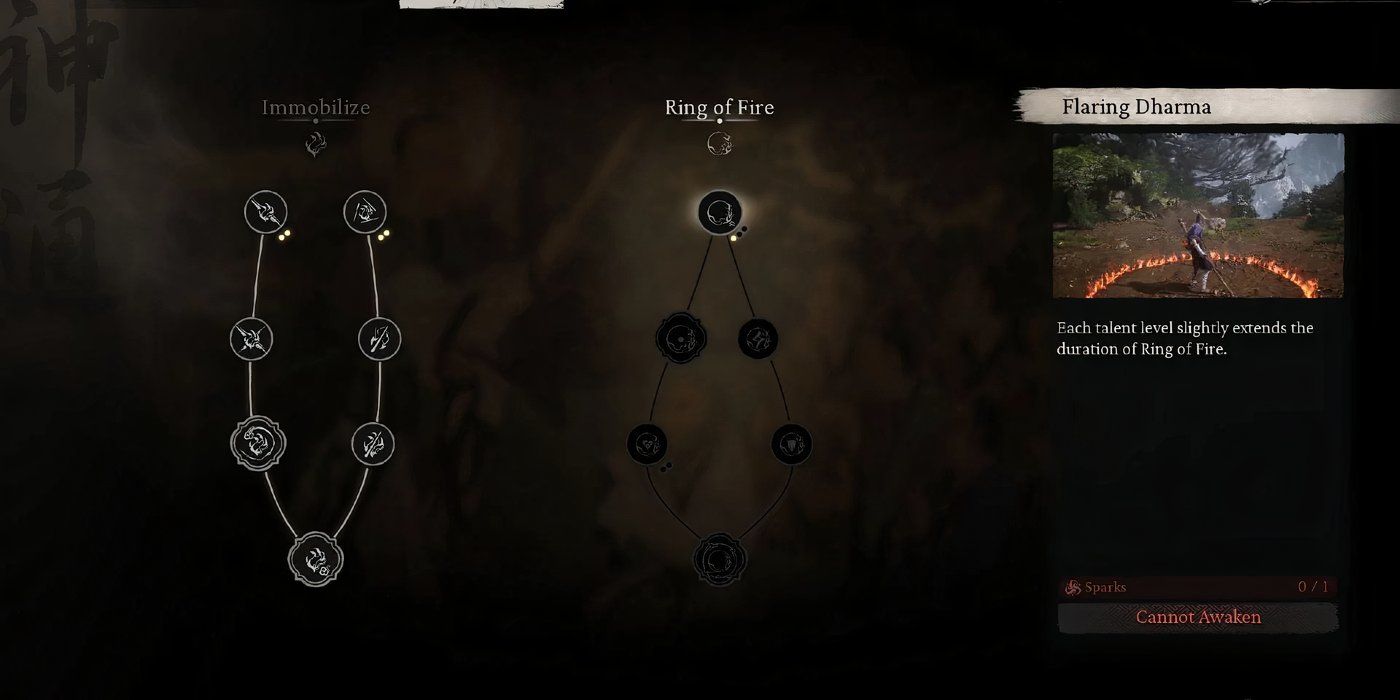 Black Myth: Wukong A Ring of Fire Spell Screen