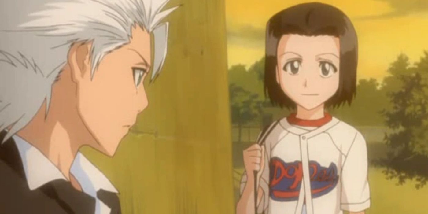 Toshiro Hitsugaya parla con la sorella di Ichigo, Karin.