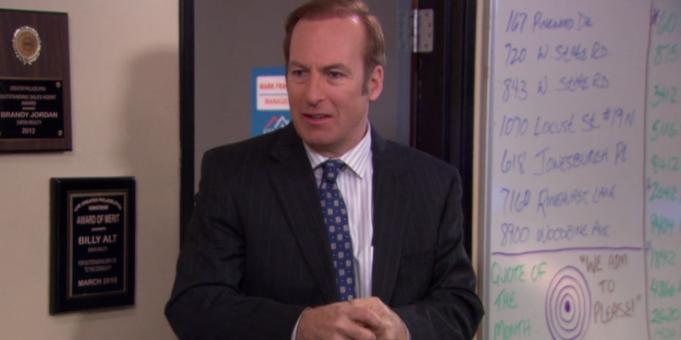 Bob Odenkirk showing Pam around an office in The Office