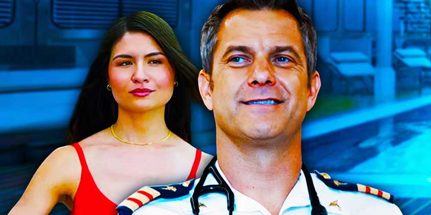 Joshua Jackson as Max Bankman and Phillipa Soo as Avery Morgan in Doctor Odyssey.