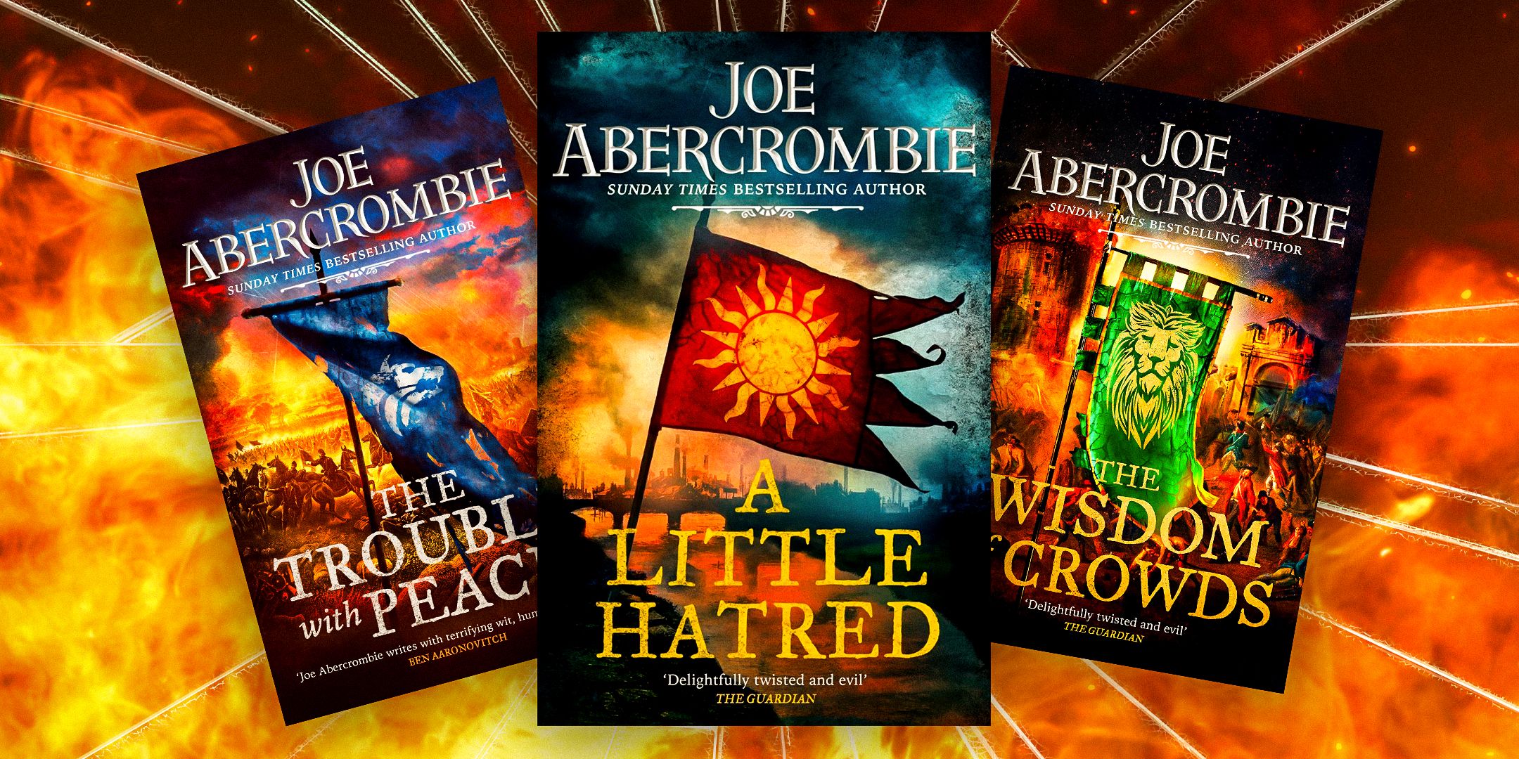 Covers of Joe Abercrombie&rsquo;s Age of Madness Trilogy