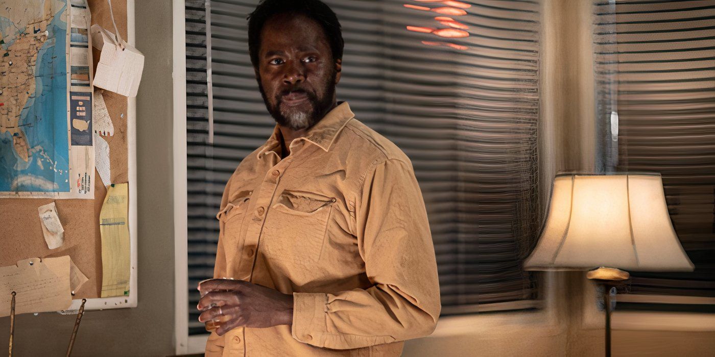 Boyd looks at a map in From season 3, ep 1