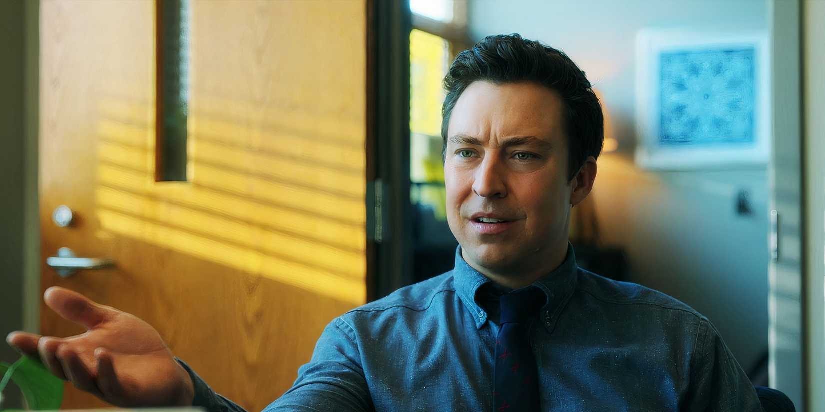 Brian Jordan Alvarez looking confused in English Teacher season 1, episode 1