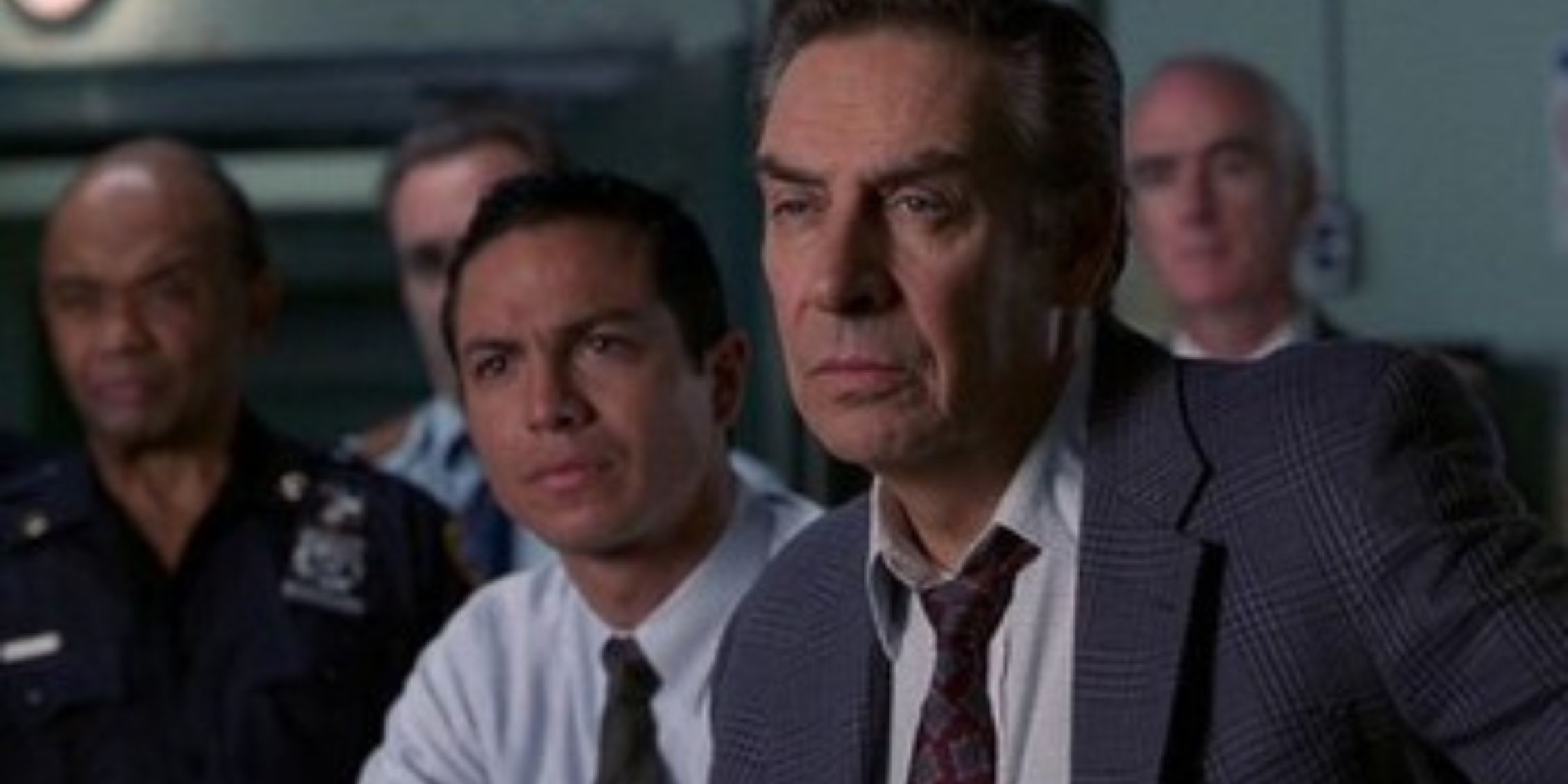 Briscoe and Curtis looking skeptical on Law & Order