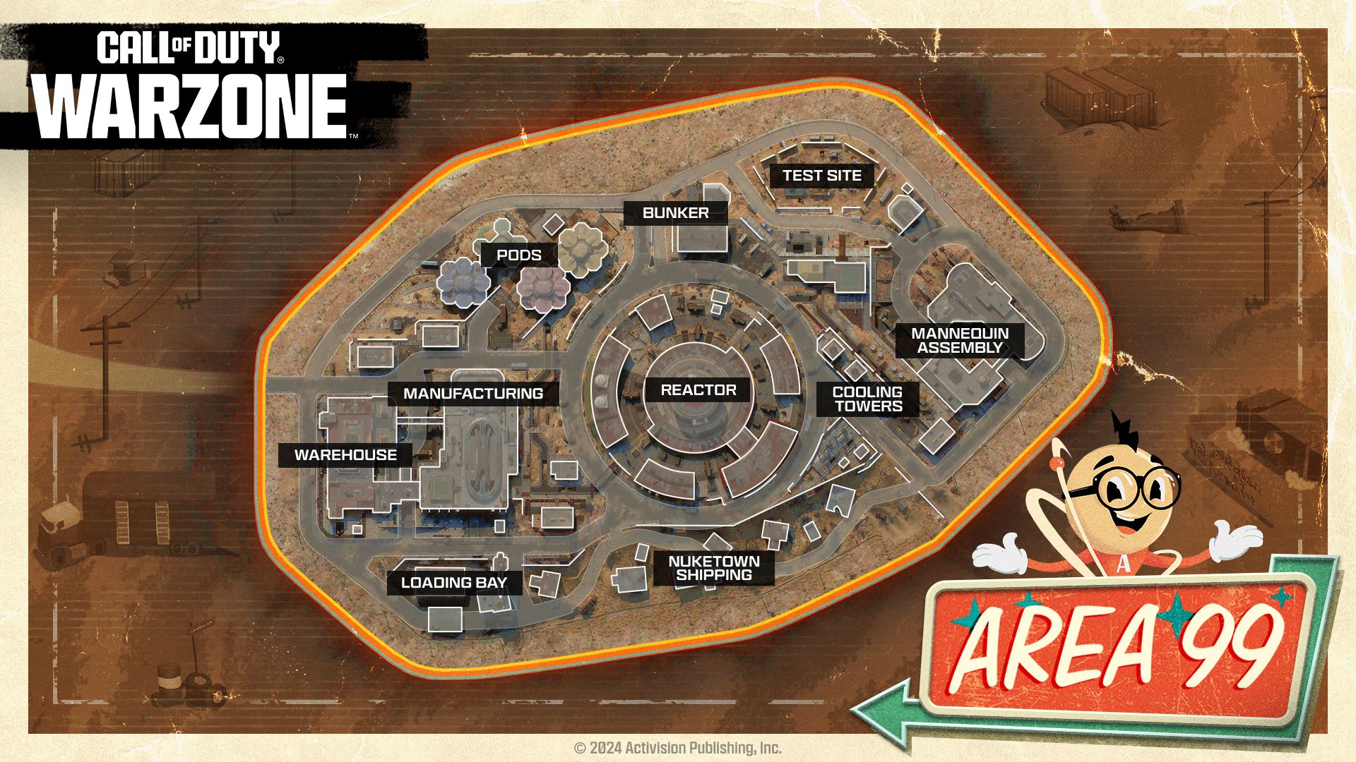 Mapa do Call of Duty Black Ops 6 Area 99 Warzone Resurgence