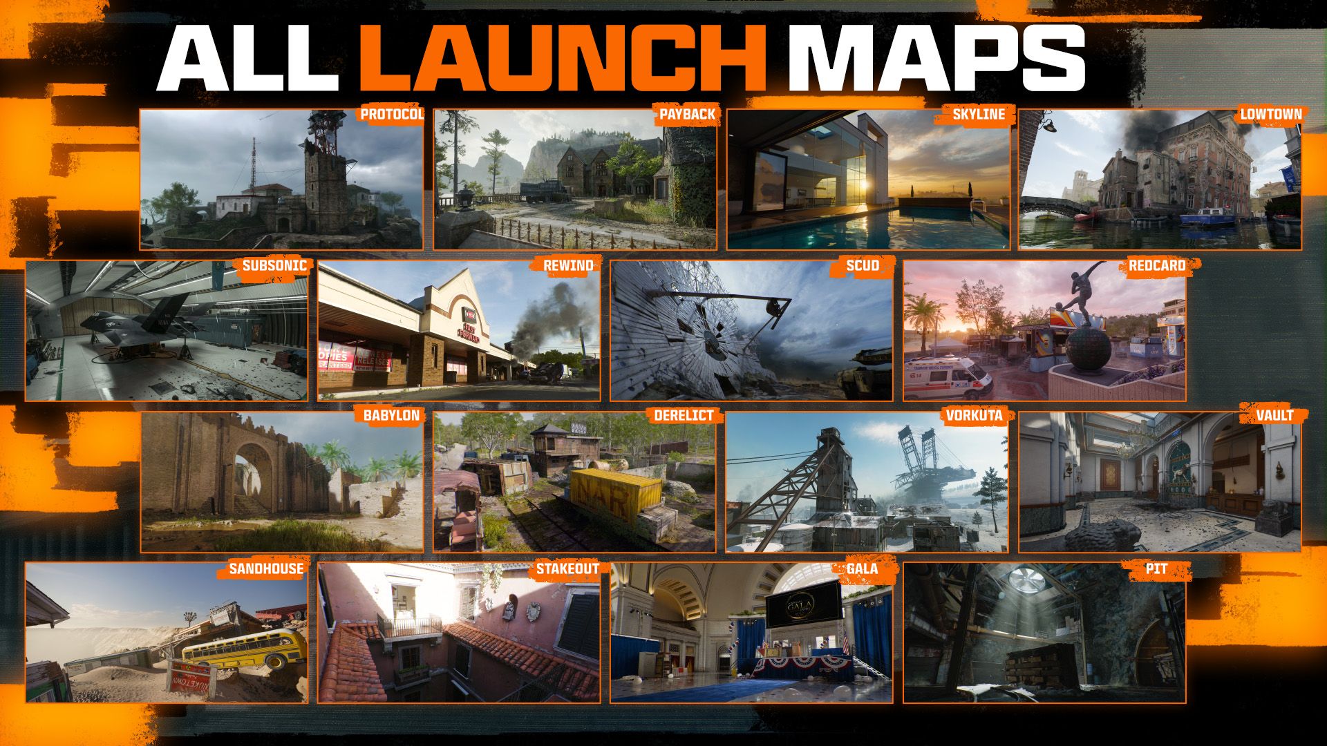 Mapas de lançamento do Call of Duty Black Ops 6