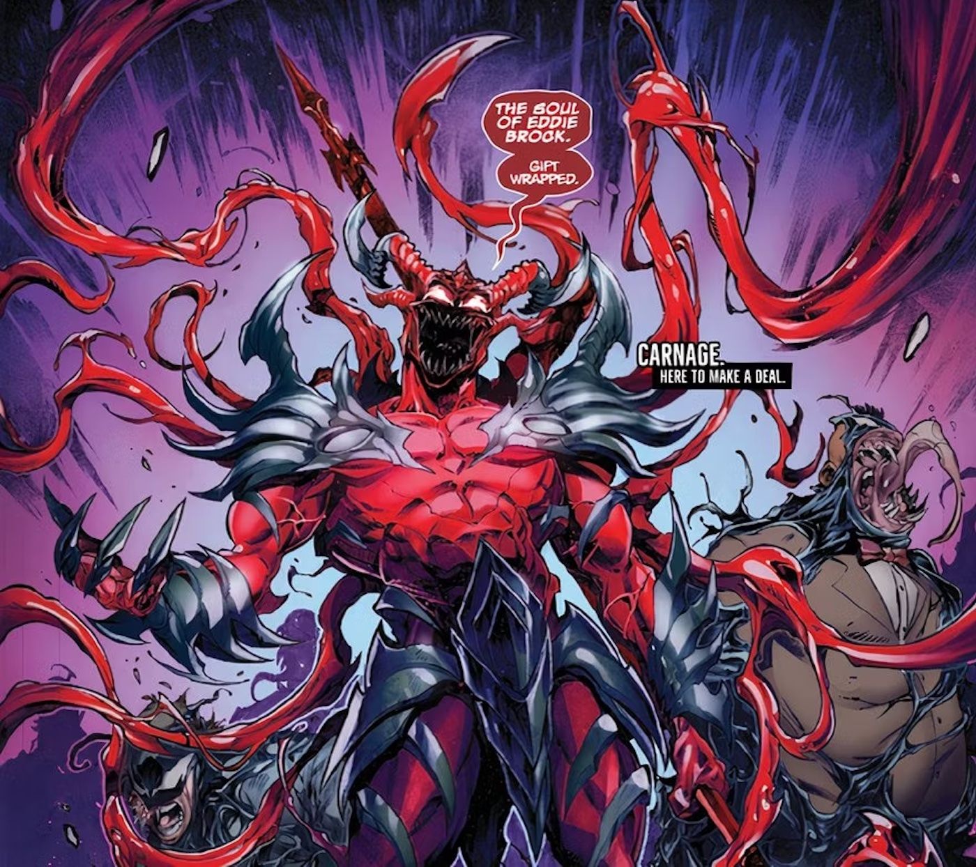 In Carnage Venom War #2, the symbiote is a demon