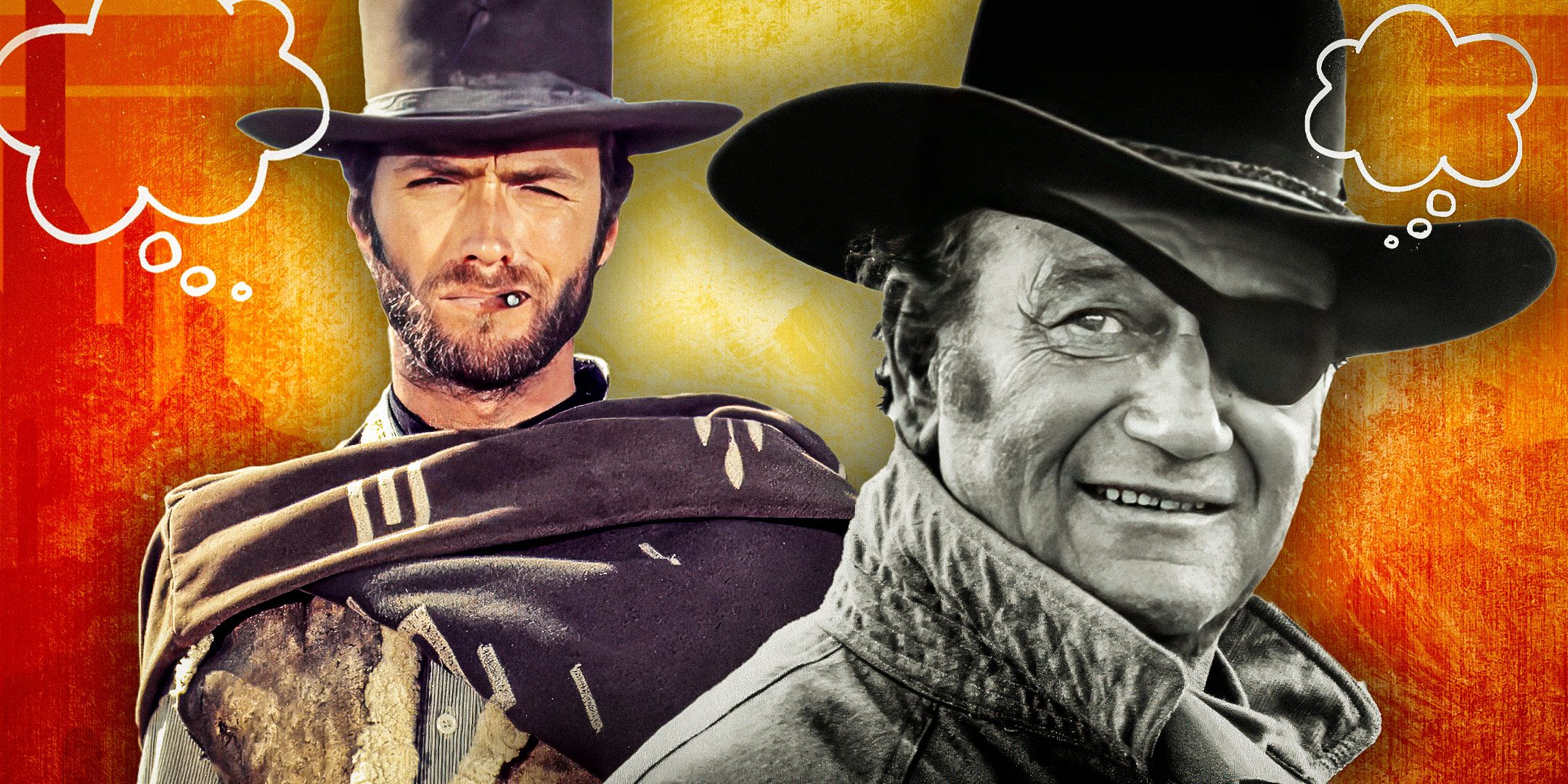 En qué se diferencian los westerns de John Wayne de los de Clint Eastwood y qué piensan cada uno de las películas de los demás