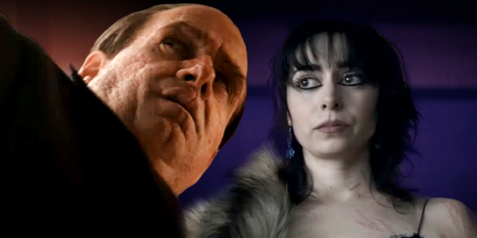 Colino Farrello Oswald Cobblepot ir Cristin Milioti Sofia Falcone „The Penguin“ anonsuose