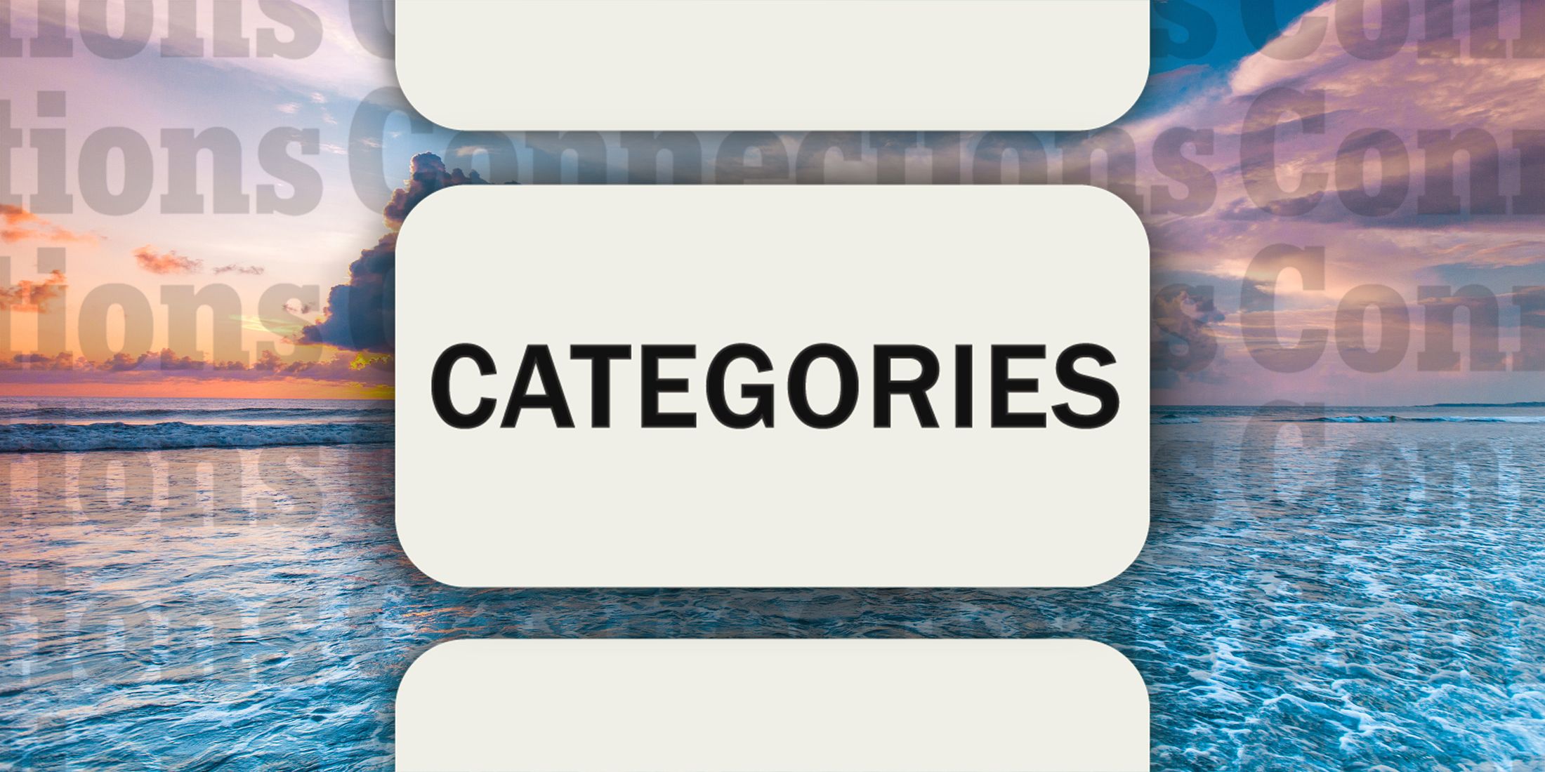 The sea in Connections Categories September 15