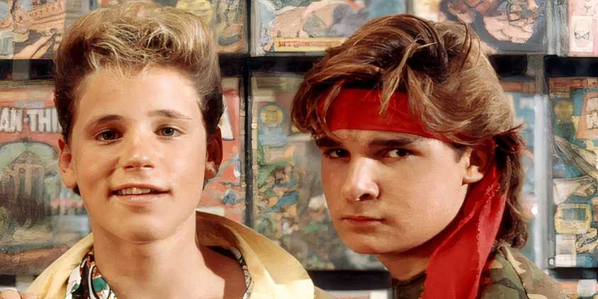 Corey Haim and Corey Feldman from The Lost Boys