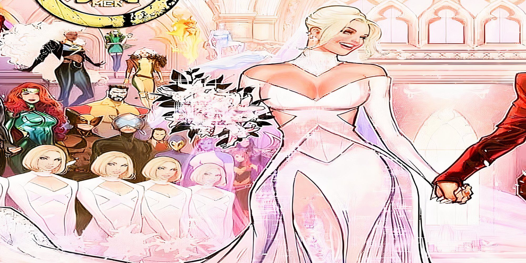 Cropped Invincible Iron Man cover featuring Emma Frost in her wedding dress-1