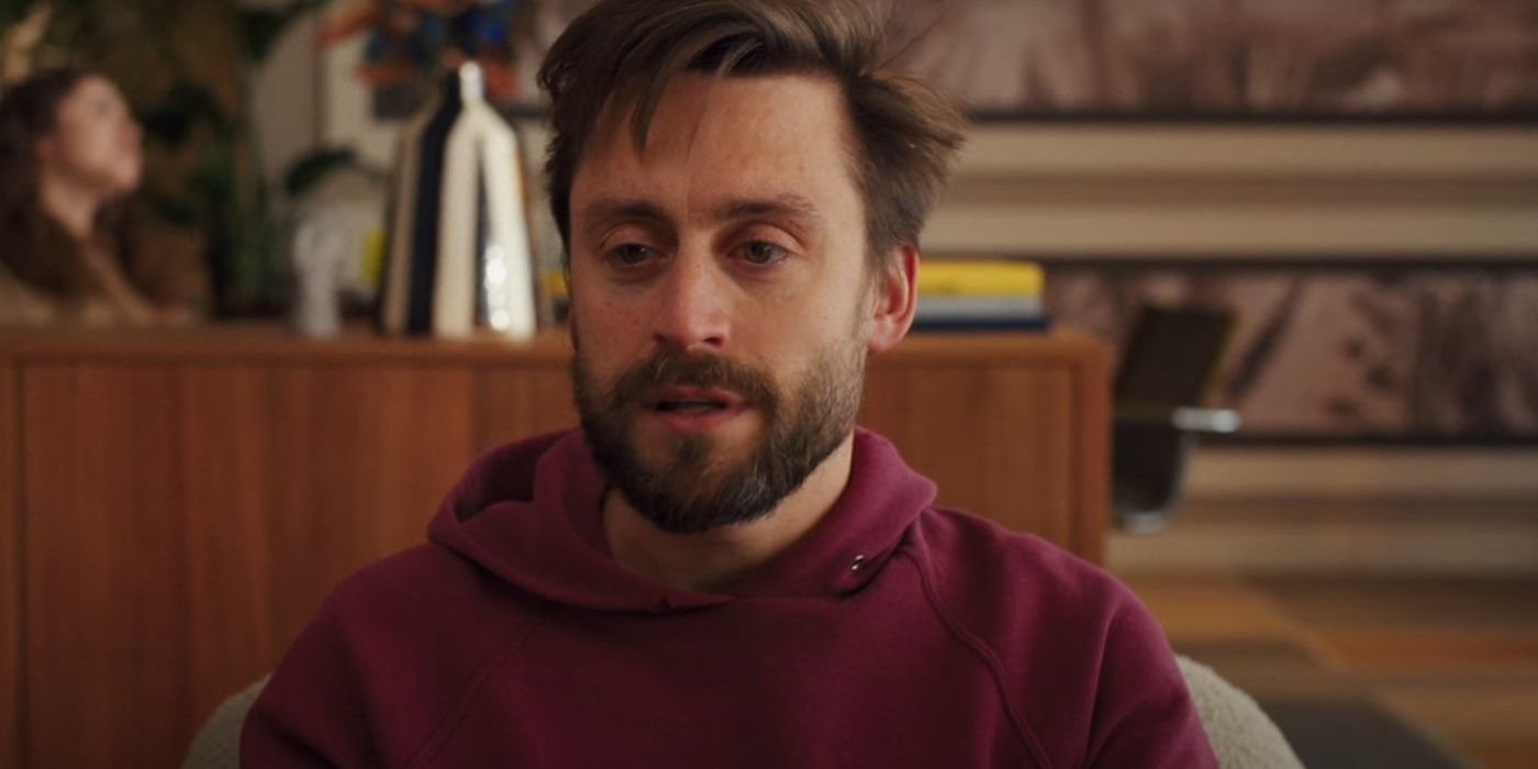 Kieran Culkin looking sad in A Real Pain