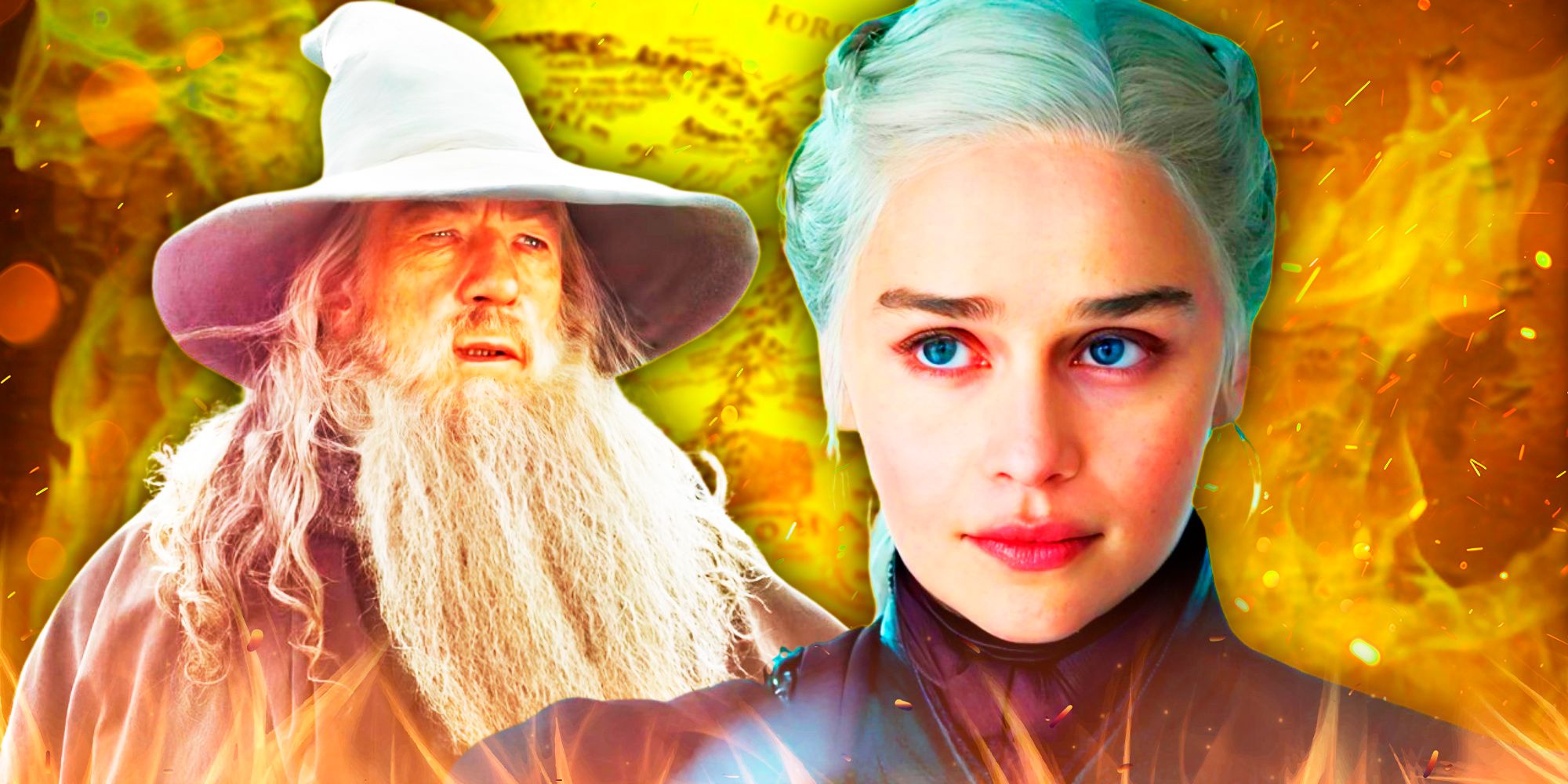 Daenerys from GoT and Gandalf from LOTR