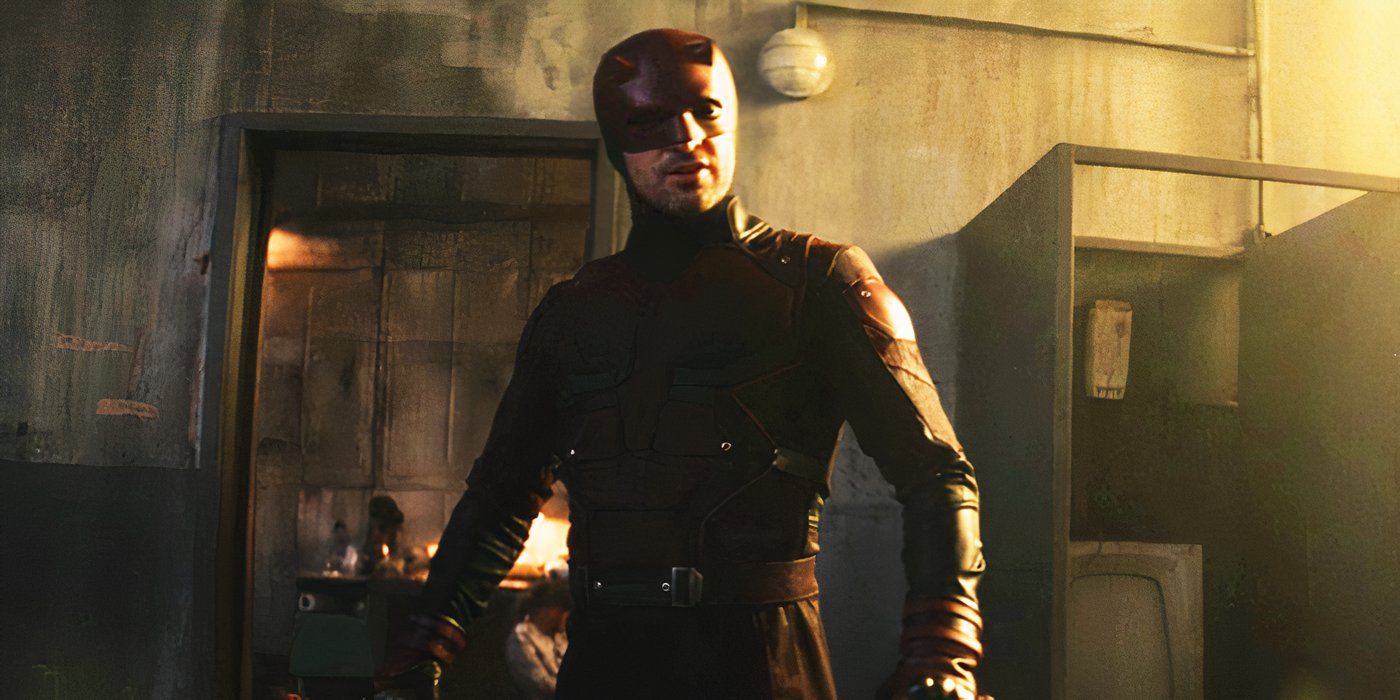 El nuevo arte conceptual de MCU revela que el disfraz de Daredevil de Charlie Cox casi obtuvo su logotipo icónico