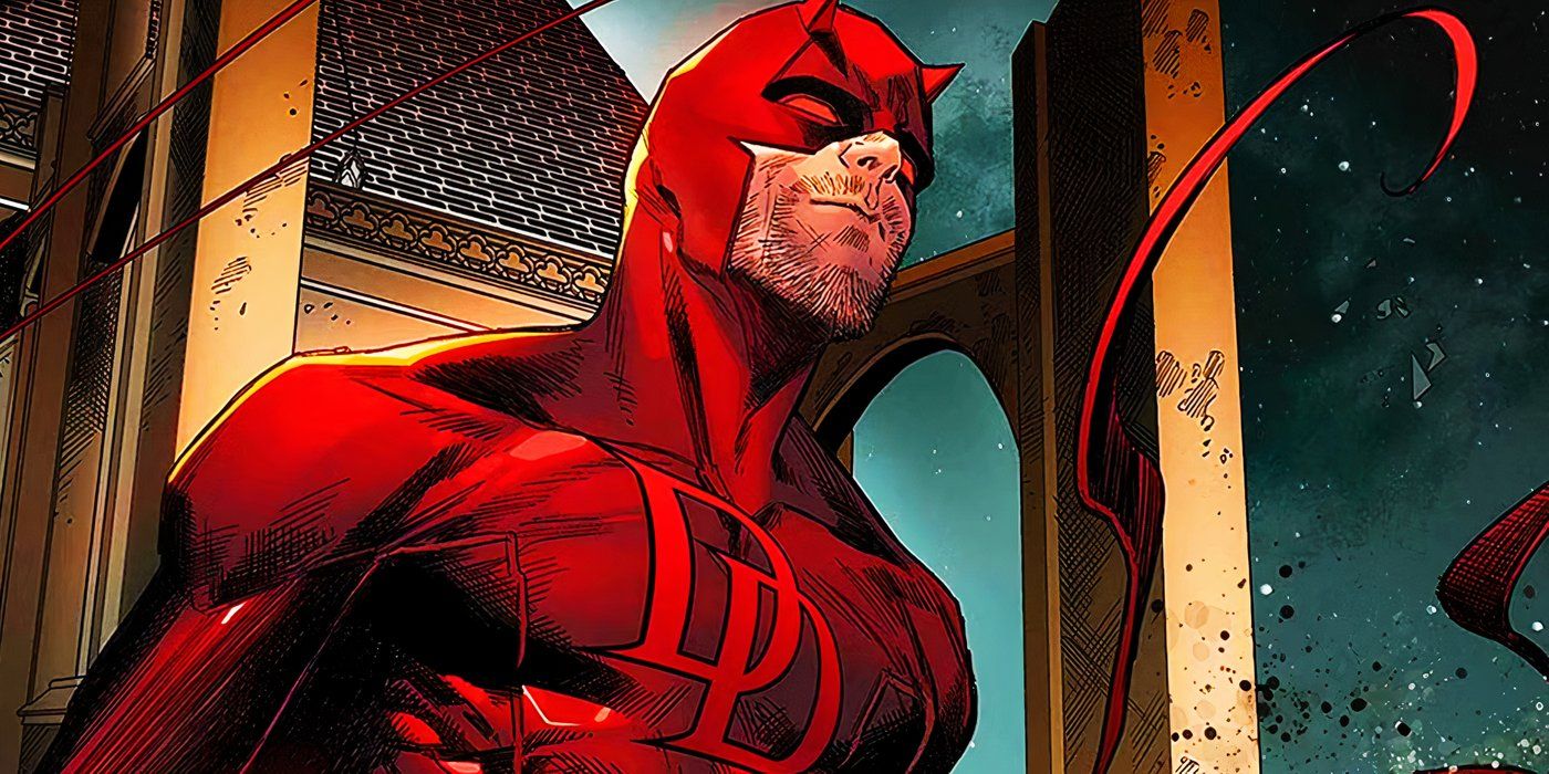 Daredevil in his red costume in Marvel Comics