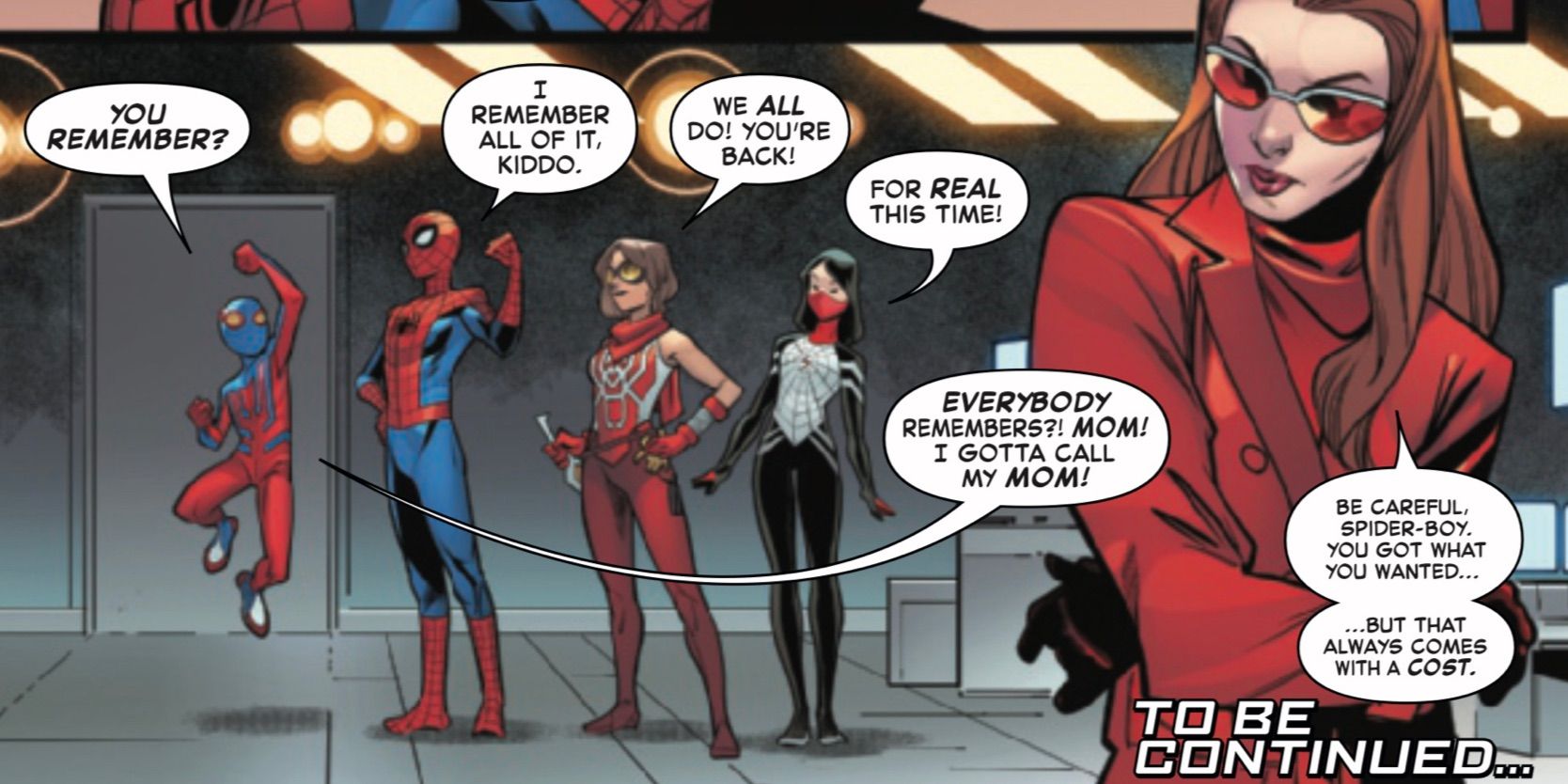 Spider-Boy #10 Spider-Man, Arana, Silk e Madame Web finalmente se lembram de Bailey Briggs