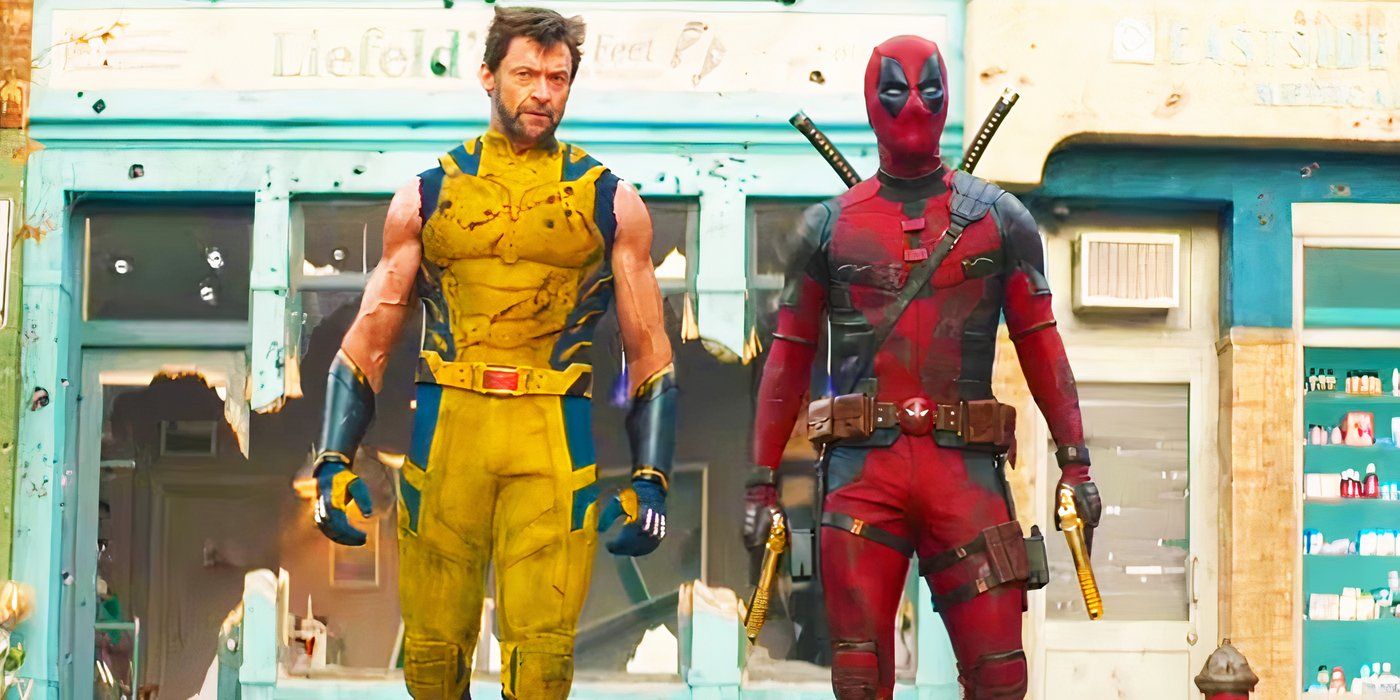 Deadpool and Wolverine in the street by Liefeld's in Deadpool & Wolverine