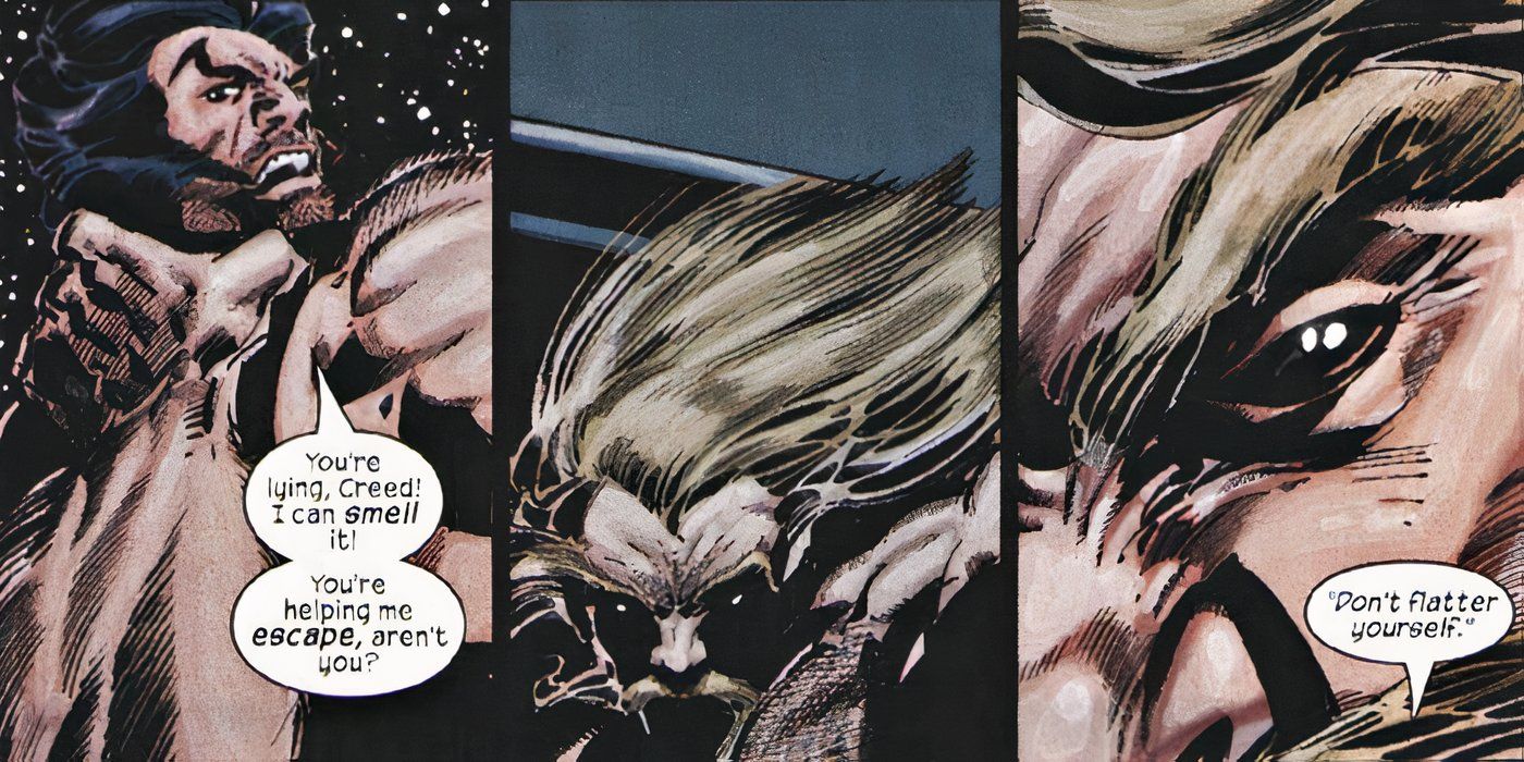 Sabretooth hilft Wolverine, den Fängen von Weapon X zu entkommen.