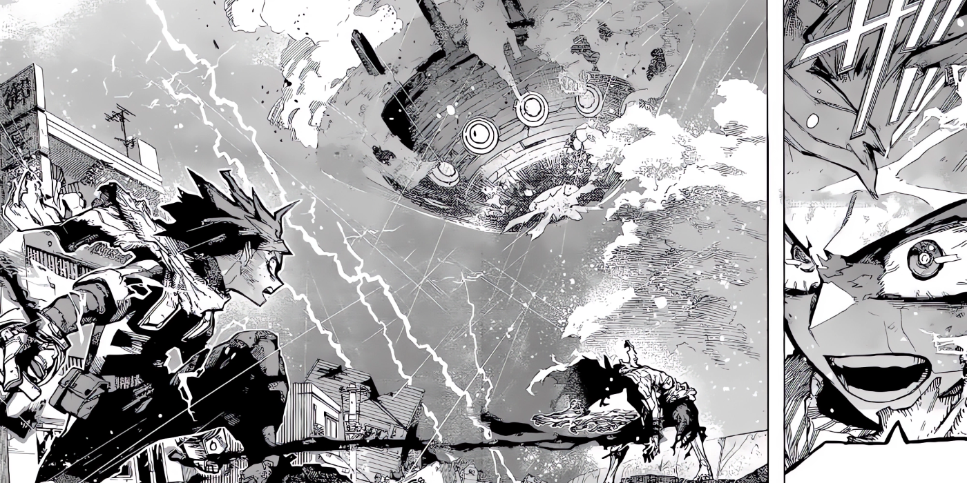 Deku vs Shigaraki in chapter 379 of the original manga.