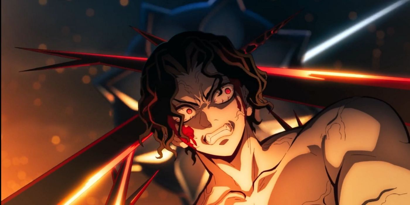 Demon Slayer - Angry Muzan about to be hit with weapon