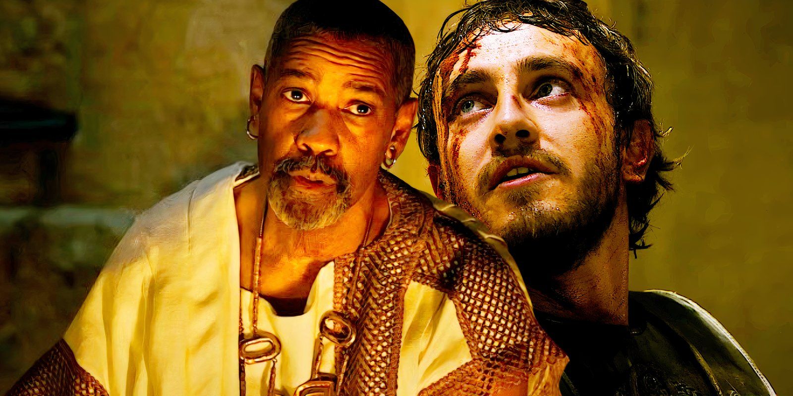 Denzel Washington interpreta a Macrinus y Paul Mescal protagoniza Gladiator 2 como Lucius