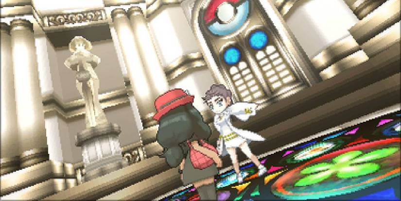 Dianthia from Pokemon X & Y standing in front of the player.