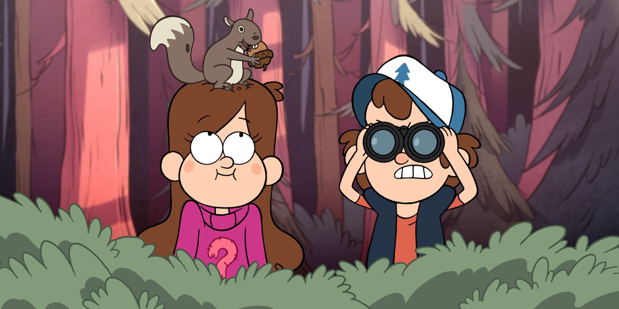 Dipper y Mabel en el episodio Gideon Rises Gravity Falls.