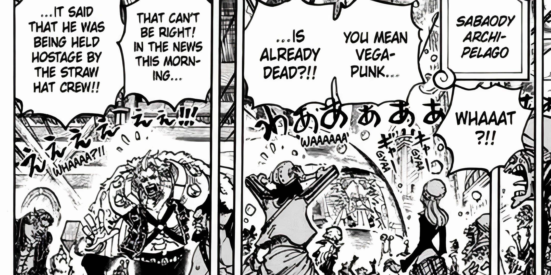 le caméo de duval pendant le message de vegapunk dans one piece