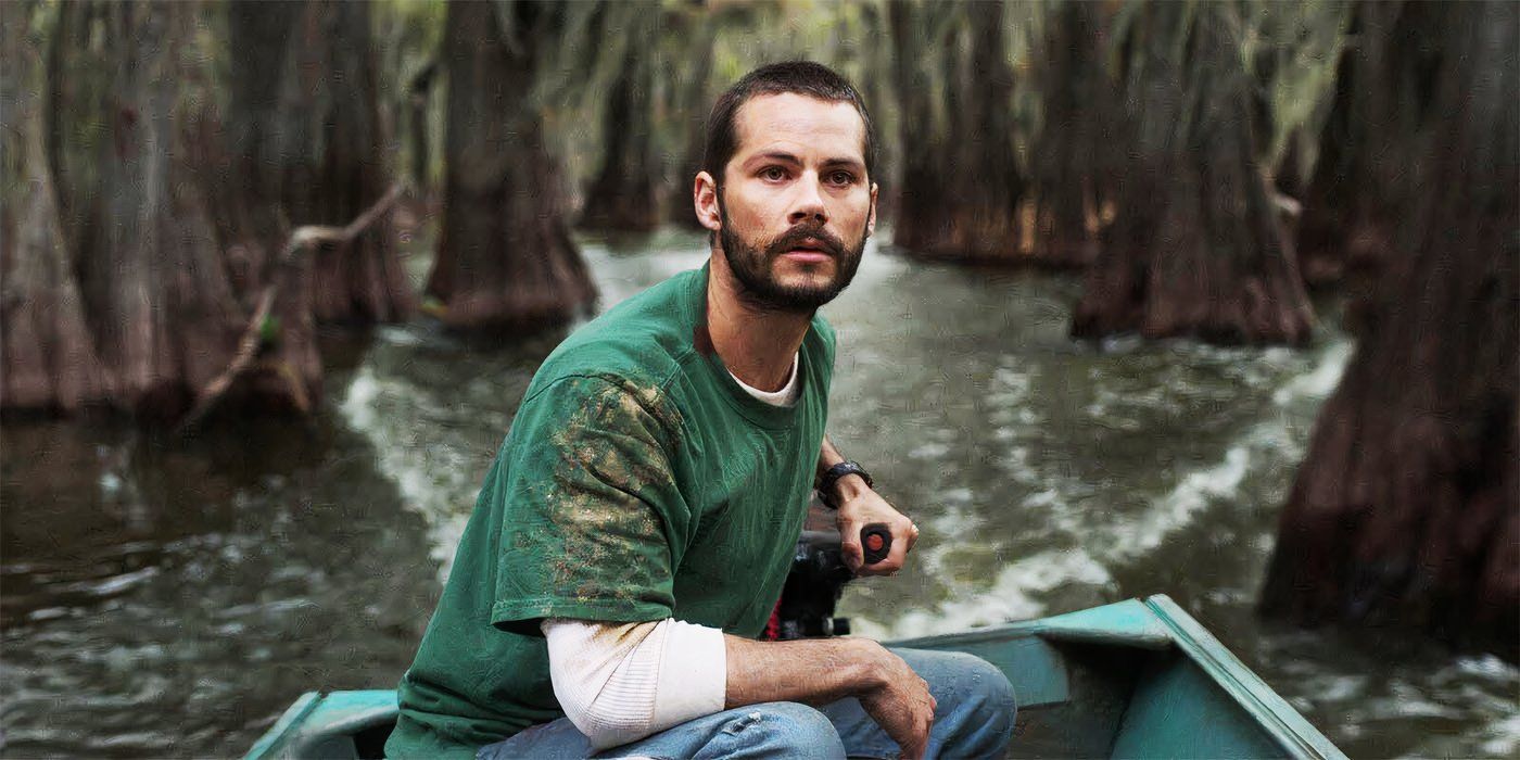 Dylan O'Brien en una foto del lago Caddo donde dirige su barco