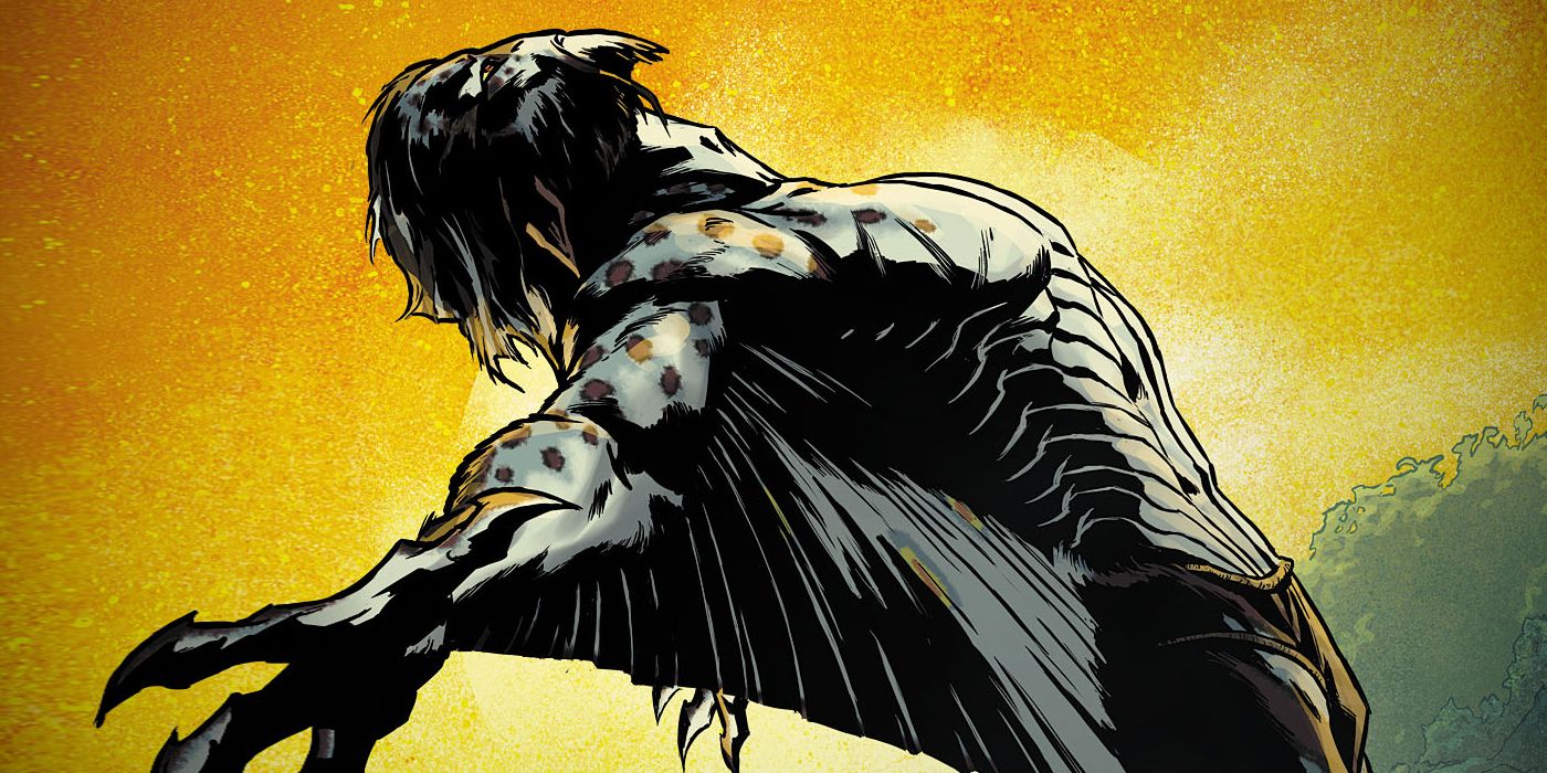 Ekos outstretched in comic cover art for Ekos vol. 1 from Joe Quesada