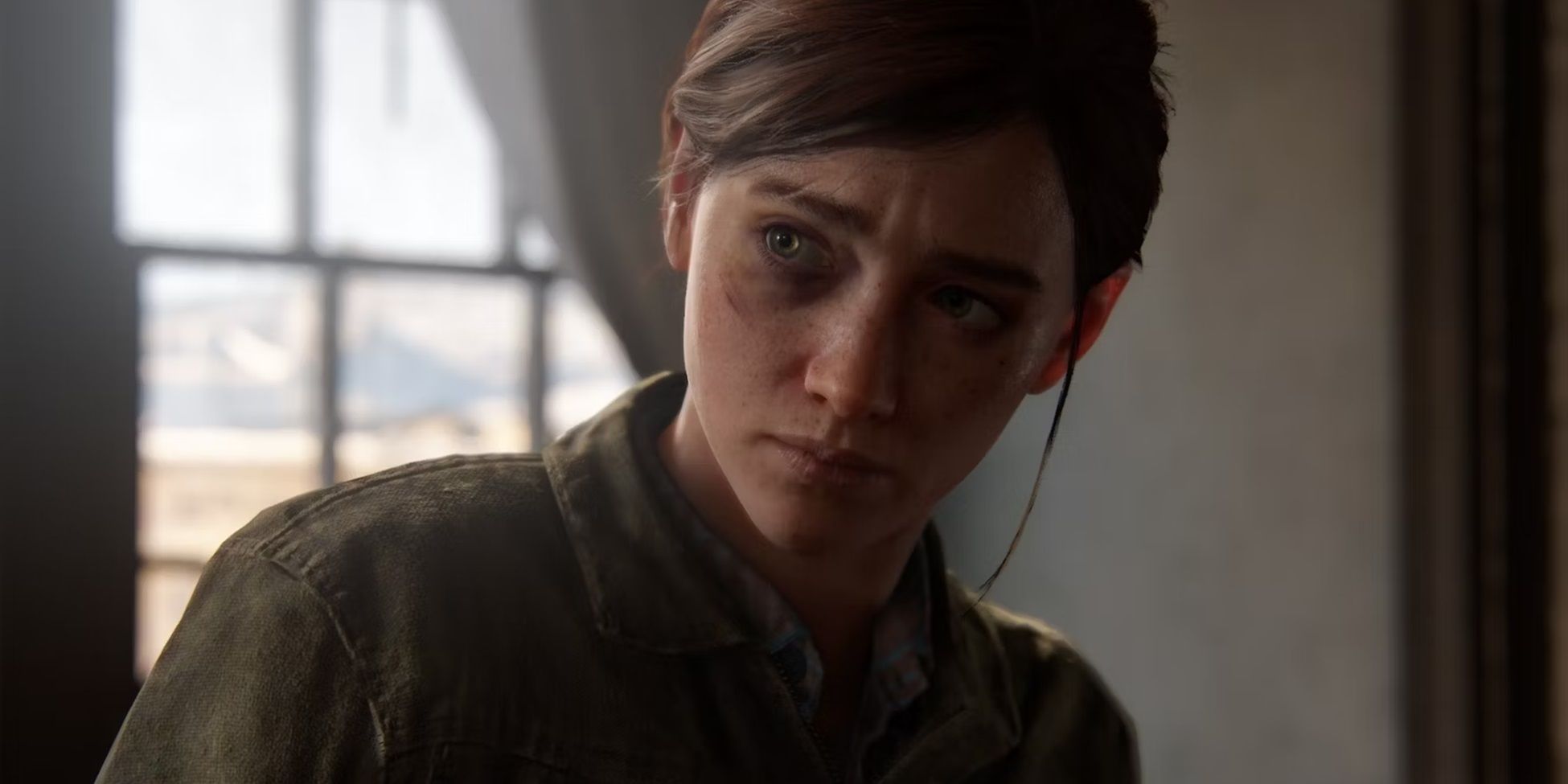 Ellie in Joel's living room in The Last of Us Part II