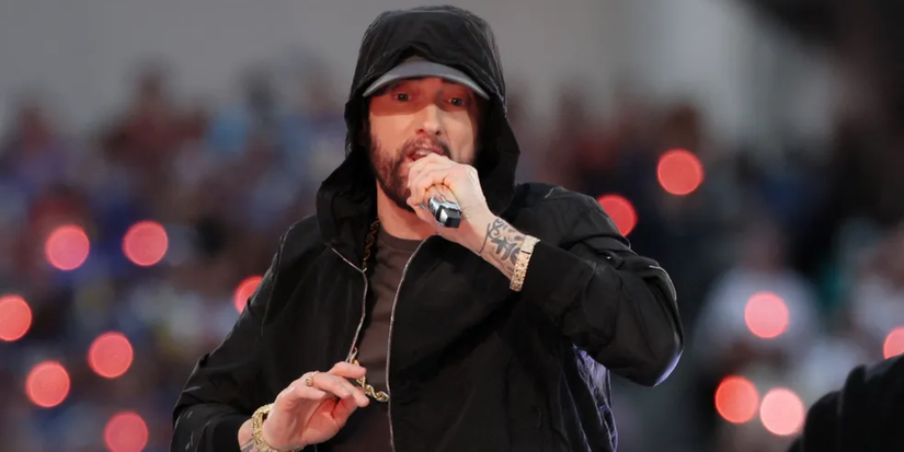 Eminem at the 2022 Super Bowl Half-Time Show