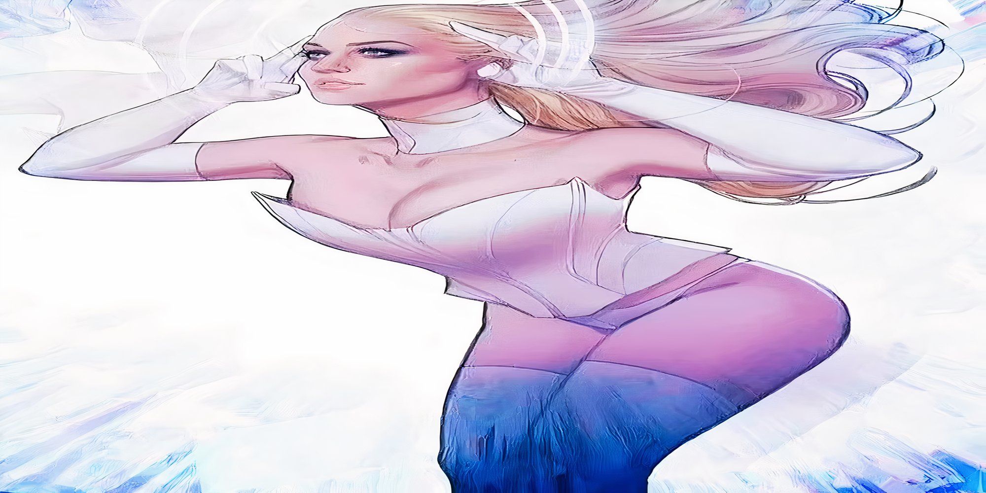 Emma Frost using her telepathic powers, while wearing her Immortal X-Men costume-1